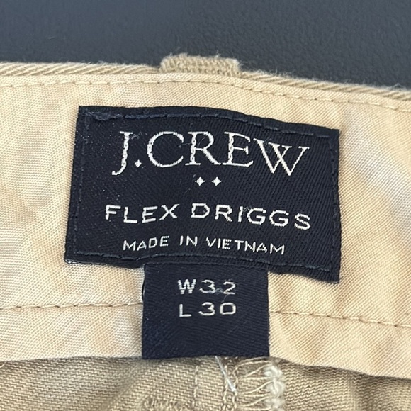 J. Crew Men's 32/30 Flex Driggs Chino Pants Tan Zip Inseam 29" - Picture 5 of 9